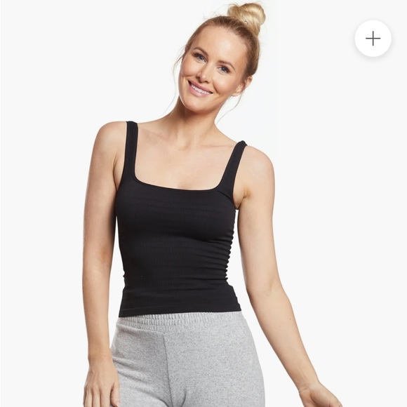 Free People Tops - NWT Free People Square One Seamless Cami, Black, Size M/L